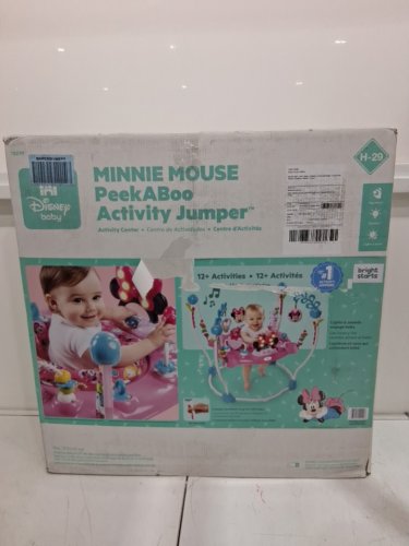 bright starts MINNIE MOUSE PeekABoo Activity Jumper - 25lb capacity - PINK/WHITE/BLUE (MODEL: 10299) image 3