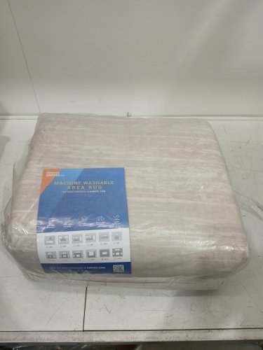 garvee Machine Washable Non-Slip area rug - 9ft x 12ft - beige white (model:phk_33pdjwqc) image 2