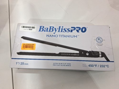 BaBylissPRO Nano Titanium Ultra Slim Flat Iron - 1" - black - (model: bnt4172tbkc) image 2
