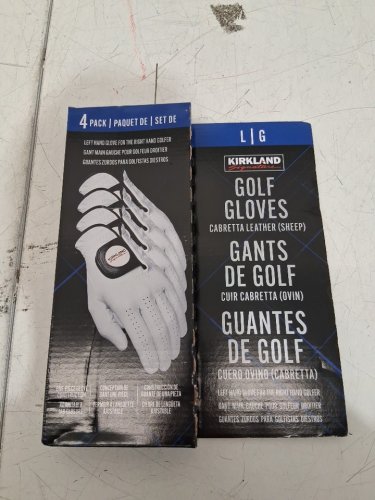 4PK Kirkland Signature Premium Cabretta Leather Golf Gloves - left Hand - large - White (Model: 1819560) image 2