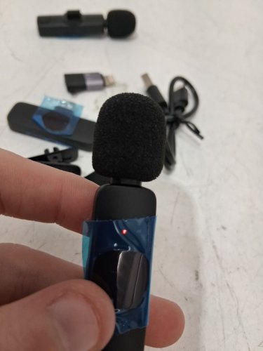 2Pk kukiho Wireless Plug & Play Lavalier Microphone for apple/Android devices - black image 4