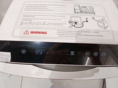 AIRMSEN Portable mini Countertop Dishwasher with LED DISPLAY - 5l water usage - black/white (model: tdqr03) image 5
