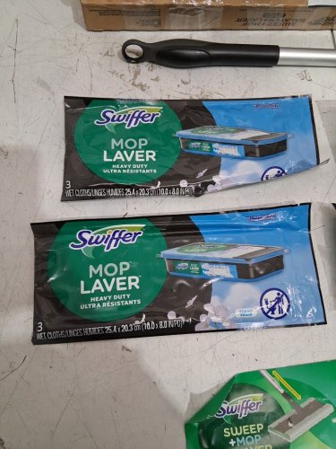 SWIFFER 2-IN-1 SWEEP AND MOP DELUXE MULTI SURFACE MOPPING AND SWEEPING KIT- GREEN/BLACK image 3