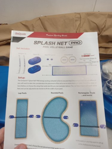 GOSPORTS SPLASH NET pro VOLLEYBALL NET FOR POOLS, INCLUDES 2 VOLLEYBALLS & PUMP - BLUE (MODEL: VB-SPLASHNET-PRO-BLUE) image 5