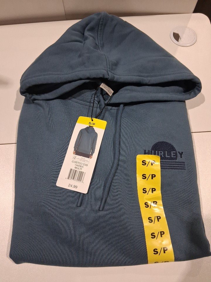Men's hurley french terry pullover hoodie sweater - SMALL - BLUE - (style: 1982825) image 2