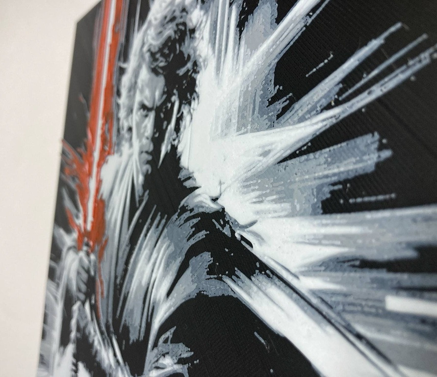 8"x8" 3D Printed- Anakin Skywalker - Star Wars - Textured Photo image 3