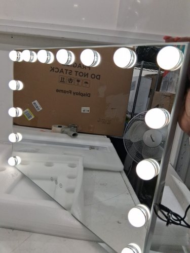 HOLLYWOOD VANITY MIRROR WITH LIGHTS - 100-240 V - WHITE (MODEL: CA-BDM8005-WH-5845-C) image 4