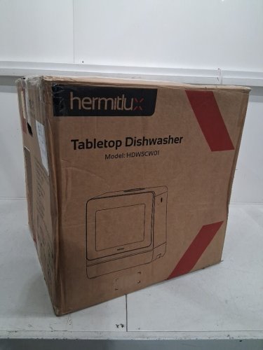 HERMITLUX COUNTERTOP DISHWASHER WITH 7 WASHING PROGRAMS, LED LIGHT, BUILD IN WATER TANK - 5L - WHITE/BLACK (MODEL: HDW5CW01) image 21