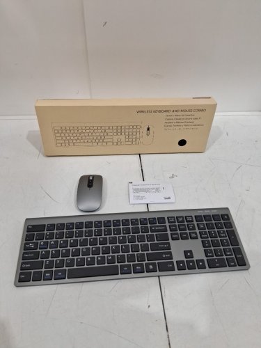 3PC PINKCAT Wireless Keyboard and Mouse Combo - SILVER/BLACK (MODEL: KF31-M01) image 2