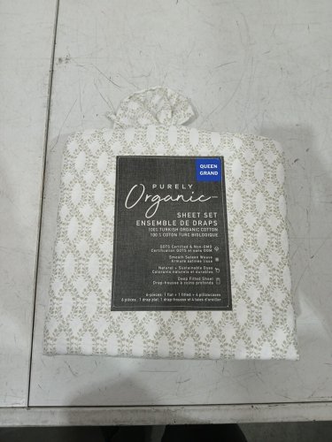 6pc Purely Organic Sheet Set - QUEEN - LIGHT GREEN (STYLE :1881357) image 2