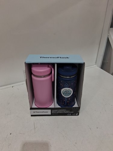 2PK ThermoFlask Stainless Steel Bottle - 16oz - PINK/blue (model: 2880559) image 2