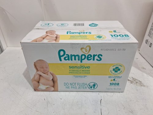 672PK Pampers Sensitive fragrance Free baby wipes image 2