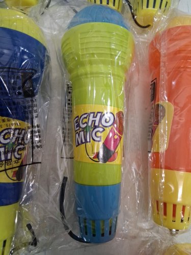 12PK PLASTIC ECHO PLAY MICROPHONES - 10" ASSORTED COLOURS image 3