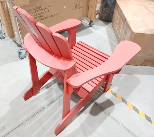 LEISURE LINE CLASSIC ADIRONDACK CHAIR - 33'' X 39'' X 40'' - RED image 3