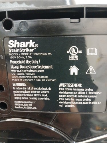 SHARK STAINSTRIKER PORTABLE CARPET CLEANER and UPHOLSTERY CLEANER - BLUE/GREY (MODEL: PX202BRN) image 7