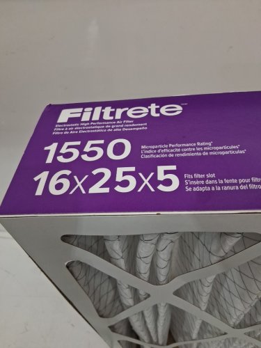 FILTRETE 16X25X5 MPR 1550 PLEATED AC FURNACE AIR FILTER, HEALTHY LIVING ALLERGEN REDUCTION, image 4