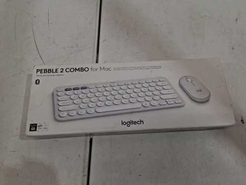 Logitech Pebble 2 Wireless bluetooth Keyboard and Mouse Combo - Slim, Quiet and Portable, Bluetooth, Easy-Switch, for windows, macOS, iPadOS - Tonal white - (model:‎ 920-012198) image 4