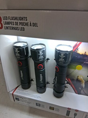 3pk Infinity X1 Rechargeable Flashlight - 2000 Lumen - black (model: 2006753) image 3