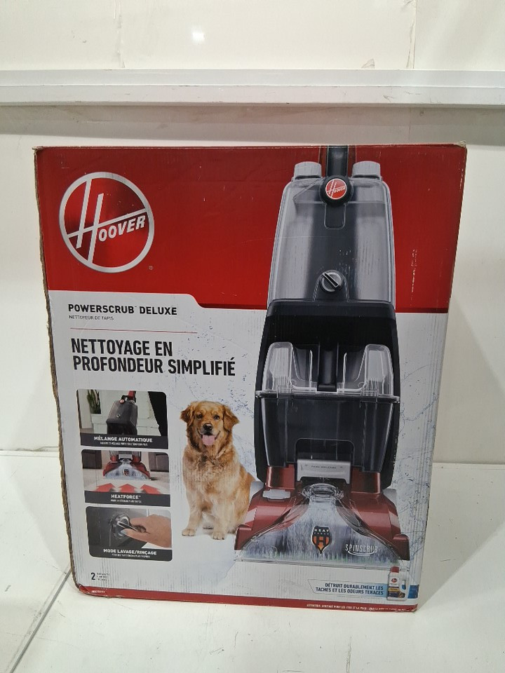 Hoover PowerScrub Deluxe Upright Carpet Cleaner with Spin Scrub, Multi‑Directional Brushes, Dual‑Tank System, Heat Force Rapid‑Dry, and Automatic Detergent Mixing - 20FT Cord - red/black (MODEL: FH50150VCD) image 2