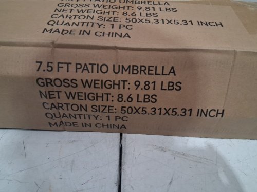 7.5FT Outdoor Round Patio Umbrella - Navy Blue image 3