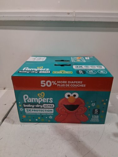 138PK PAMPERS BABY DRY ULTRA DIAPERS - SIZE 5 (20-37LBS) - SESAME STREET image 2