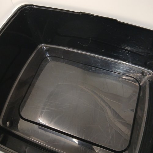 IRIS USA KITTY LITTER BOX WITH SCOPE - BLACK/CLEAR image 3