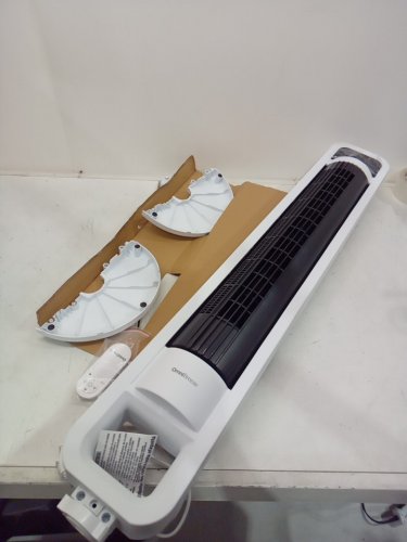 omnibreeze premium 38" Rotating tower fan with wifi CONTROL, 5-SPEEDS & REMOTE - white/BLACK (model: 5333021/dc2313r-g) image 2