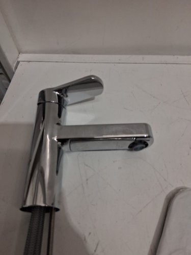 Moen Laris Chrome One-Handle Single Hole Modern Bathroom Sink Faucet with Optional Deckplate and Spring Loaded Drain Assembly - Chrome (MODEL: 84014) image 8
