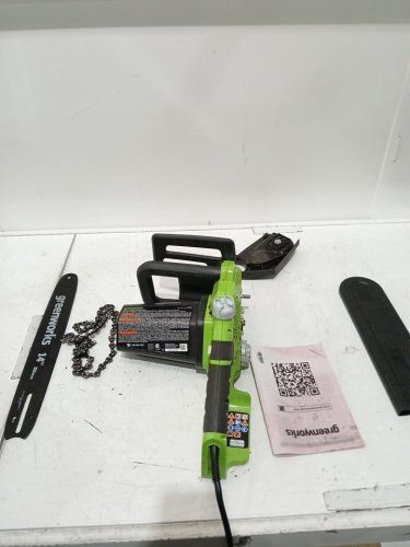 GREENWORKS ELECTRIC/CORDED CHAINSAW - 14" BLADE - 10.5A - GREEN (MODEL: 20222CA) image 3