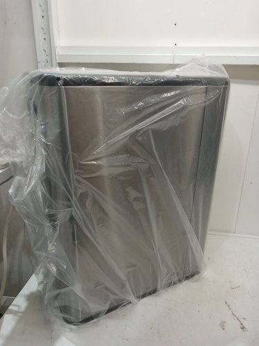 FDW rectangular step Trash Can with Inner Buckets and Hinged Lids - 60L (2x30L) - Stainless Steel (model: ly-60) image 4