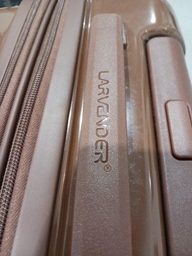 LARVENDER ROLLING SUITCASE CARRY-ON WITH HANDLE AND BUILT-IN LOCK - 20" - GLOSSY MOCHA image 7
