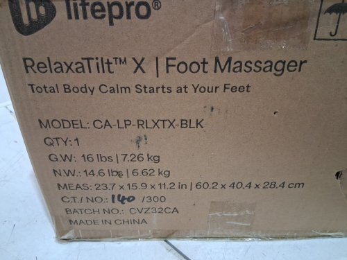 LIFEPRO SHIATSU KNEADING AND ROLLING MASSAGER WITH REMOTE - BLACK (MODEL: CA-LP-RLXTX-BLK) image 3