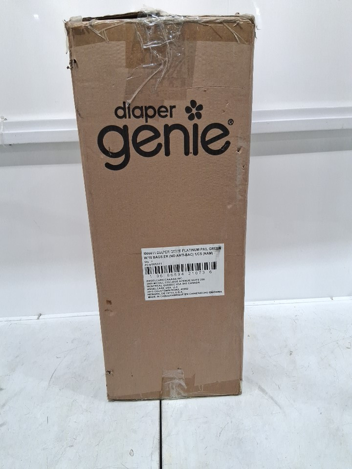 Diaper Genie Platinum Stainless Steel Diaper Pail - 27" - SAGE green/ white (model: i000811) image 2
