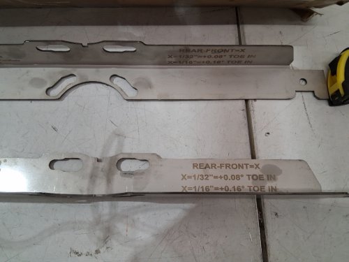 Wheel Alignment Tool with measuring tapes - standard 25.5" x 2" - silver - (model: WBS-009) image 3