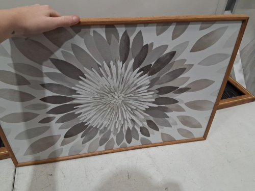 3pk double sided framed canvas - 16" x 24" - flower petal/ black image 4