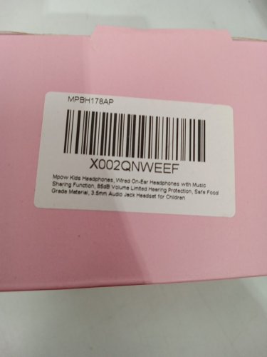 MPOW Kid's Wired Over Ear Headphones - 3.5mm jack - Pink (Model: MPBH178AP) image 3