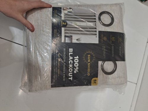 (2 panel) regal home grommet top Palermo blackout curtain - 52" x 84" - grey image 4