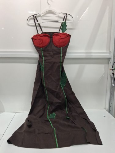 WOMEN'S PHENOMENA FLOWER MAXI SUN DRESS - MEDIUM - BROWN/RED/GREEN image 3