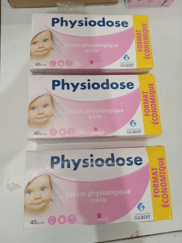 3 (40PK) Physiodose Infant Sterile PHYSIOLOGICAL SALINE SOLUTION - FOR CLEANING NOSE, EYES, WOUNDS - 5ML EACH (FRENCH BOX) image 2