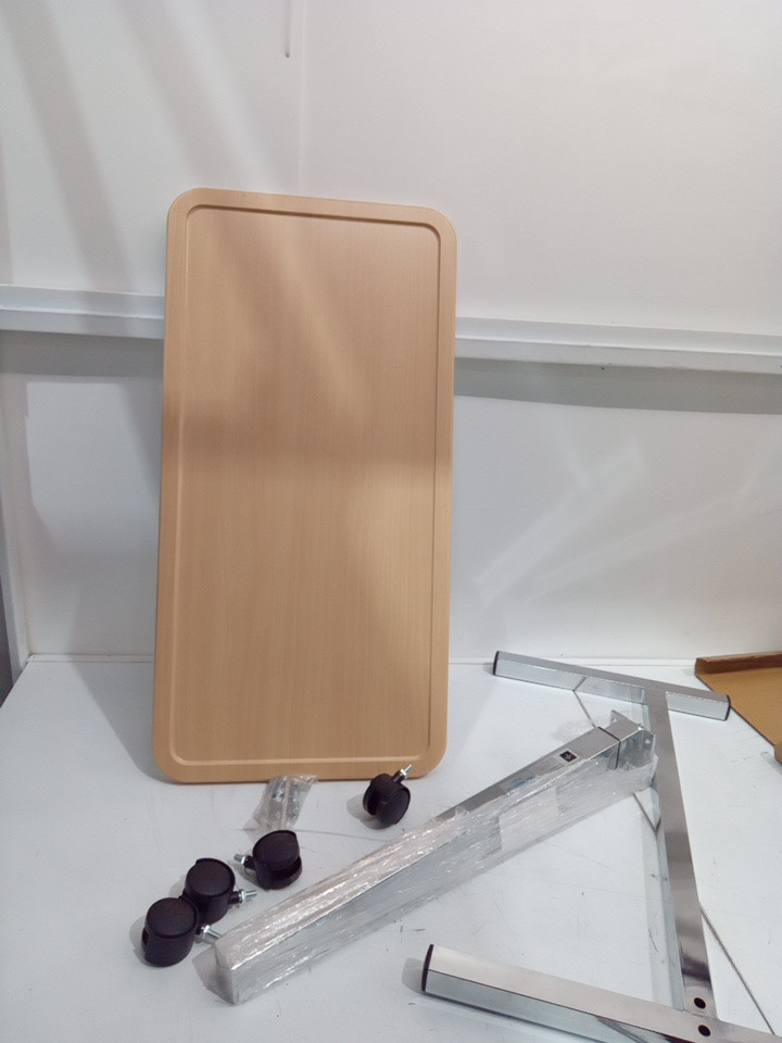 medline At Home Thermfoil Overbed Table - 41" x 15" x 31"- Fusion Maple (model: mdrah0bt150mt) image 3
