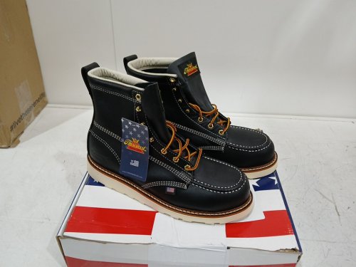 Men's Thorogood American Heritage – 6″ Black Safety Toe – Moc Toe MAXWear Wedge - size 10.5 - black (model:  864-6201) image 4