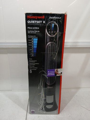 HONEYWELL QUIETSET WHOLE ROOM 40" TOWER FAN WITH OSCILLATION AND REMOTE CONTROL, SLIM PROFILE - BLACK (MODEL: HYF290BC) image 2