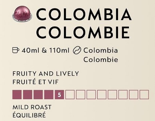 10pk Nespresso Vertuo Coffee Pods with pod recycling bag - Colombia - Fruity image 2
