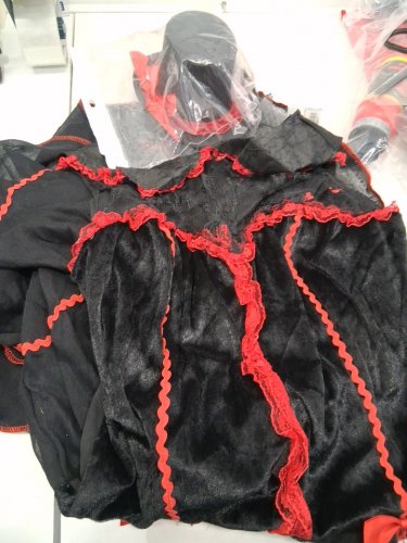 2PC WOMEN'S GOTHIC DOLL COSTUME SET - LARGE (10-12) - BLACK / RED (ITEM: 4566A) image 2