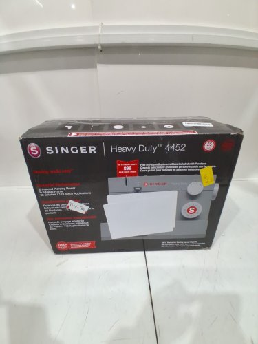 SINGER HEAVY DUTY SEWING MACHINE - GREY (MODEL: 4452) image 2