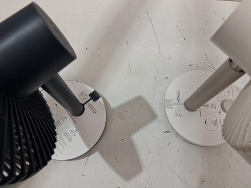 2PC LUMENA FAN STAND 4 CORDLESS DESK FANS - 4 SPEEDS, OSCILLATION - WHITE & NAVY BLUE (MODEL: 1796327) image 3