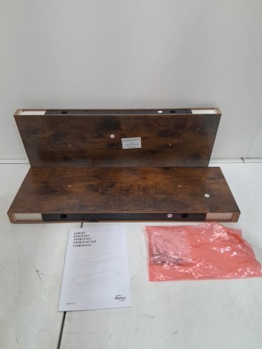 2PK HOOBRO FLOATING wall mounted SHELVES - 24" X 8" - RUSTIC BROWN - (MODEL: BF60BJ01) image 3