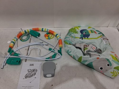 BABY BRIGHT STARTS NO SLIP BOUNCER SOOTHING VIBRATIONS INFANT SEAT - RAINFOREST VIBES - MULTICOLOUR - (MODEL: 12227-ES) image 4