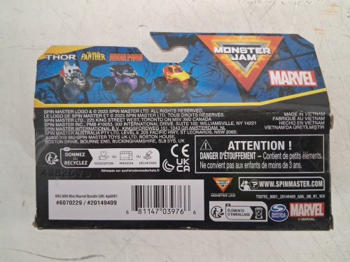 3PC Monster Jam Marvel Mini Monster Trucks Toys - Multicolor (Model: 3070229) image 3