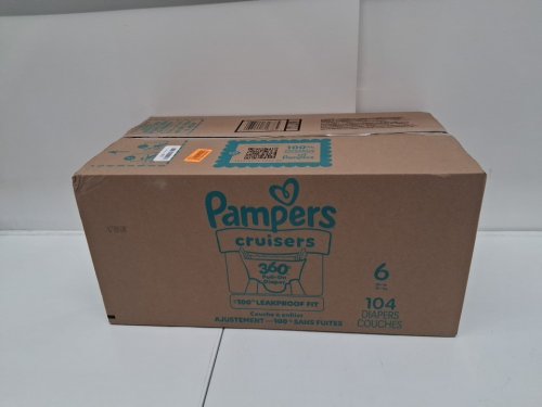 104pk Pampers Cruisers 360° Fit Pull on disposable diapers - size 6 (35lbs+) image 2